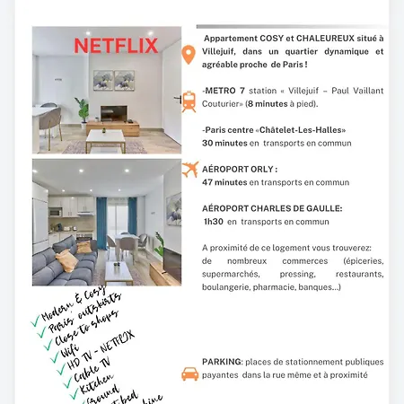 Apartment Magnifique Proche De Paris